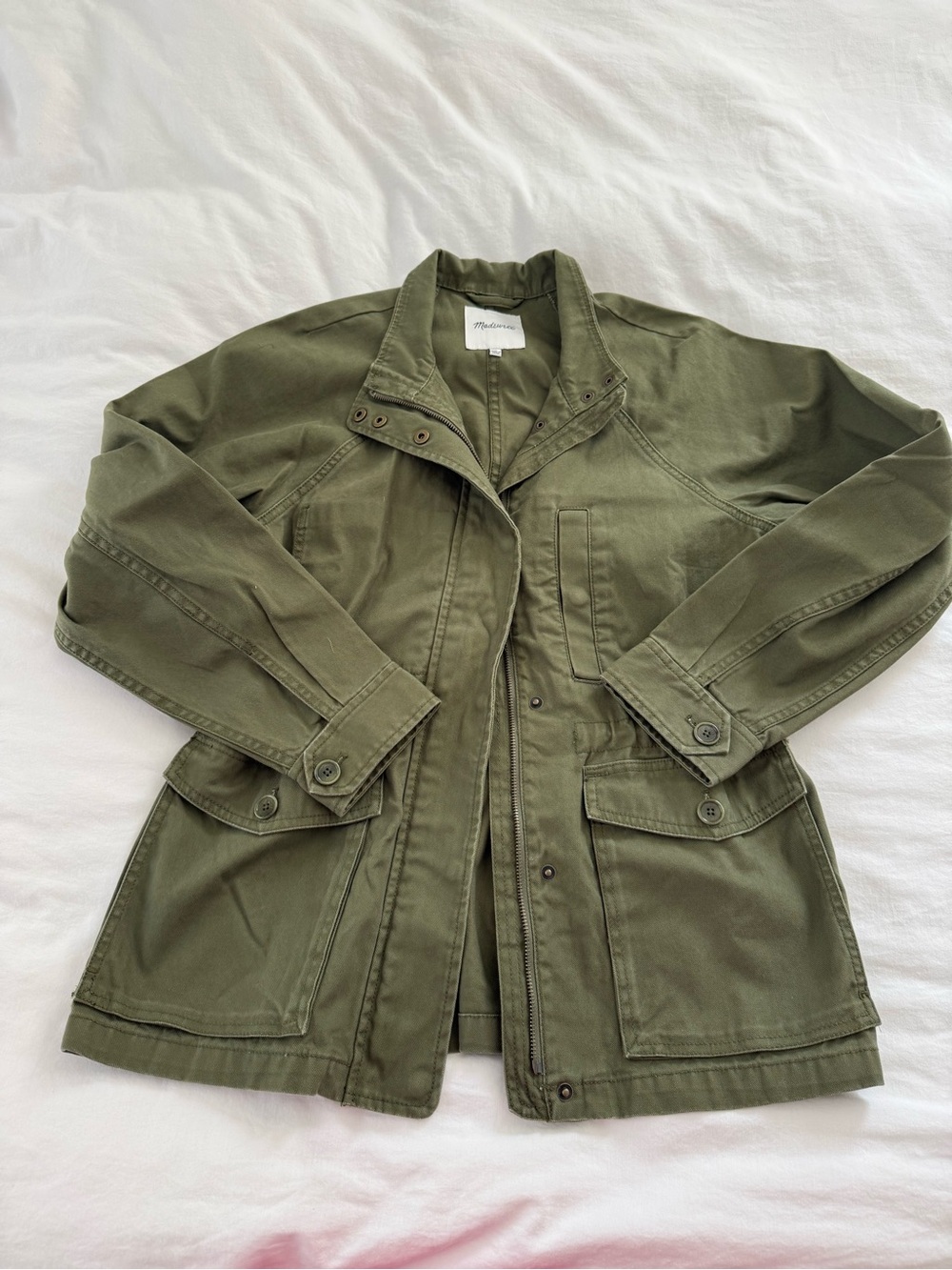 Madewell Green Utility Jacket with Front Pockets